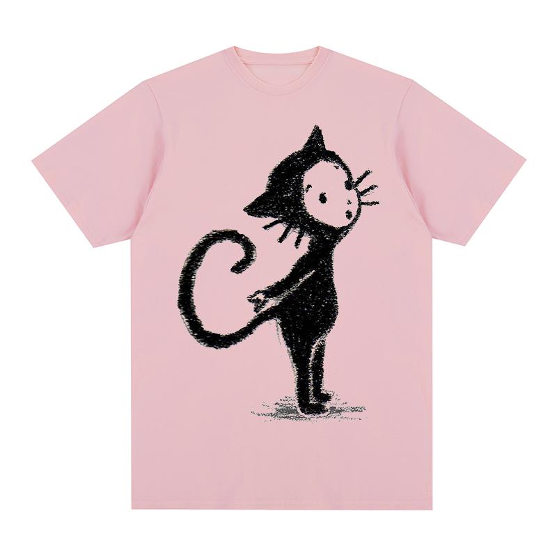 Yoshitomo Nara Vintage Tshirt Cat Girl Graphic Creative New Arrival Cotton Men T shirt New TEE TSHIRT Womens tops