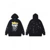 Sp5der Spider Web Foam Print Fleece Hoodie Loose Fit Hip Hop Sweatshirt Men Women