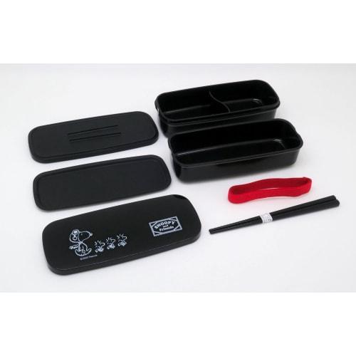 OSK Two-Tier Snoopy Lunch Box (Black) PW-28K