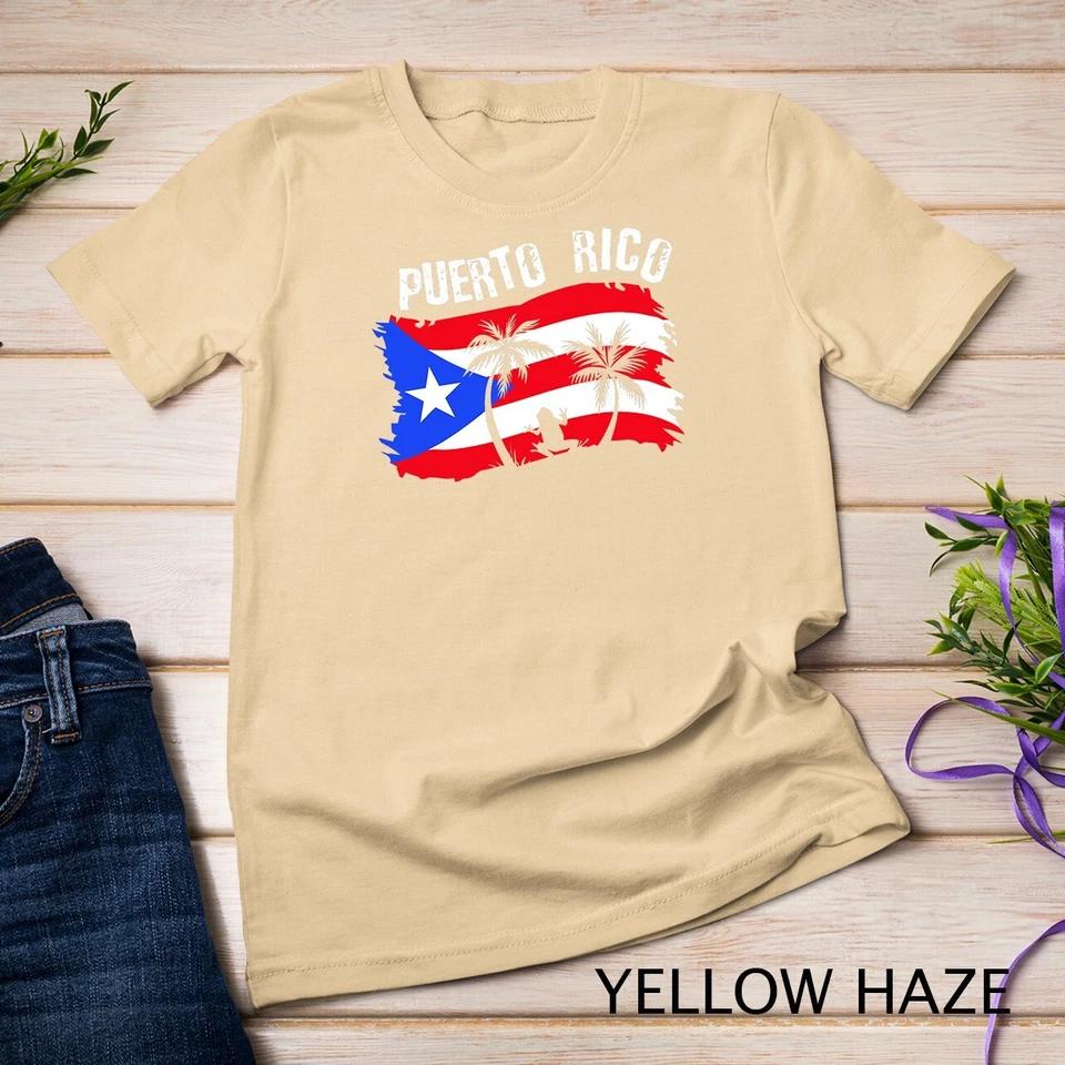 Distressed Style Puerto Rico Frog Gift design Puerto Rico! Unisex T-shirt 15 M