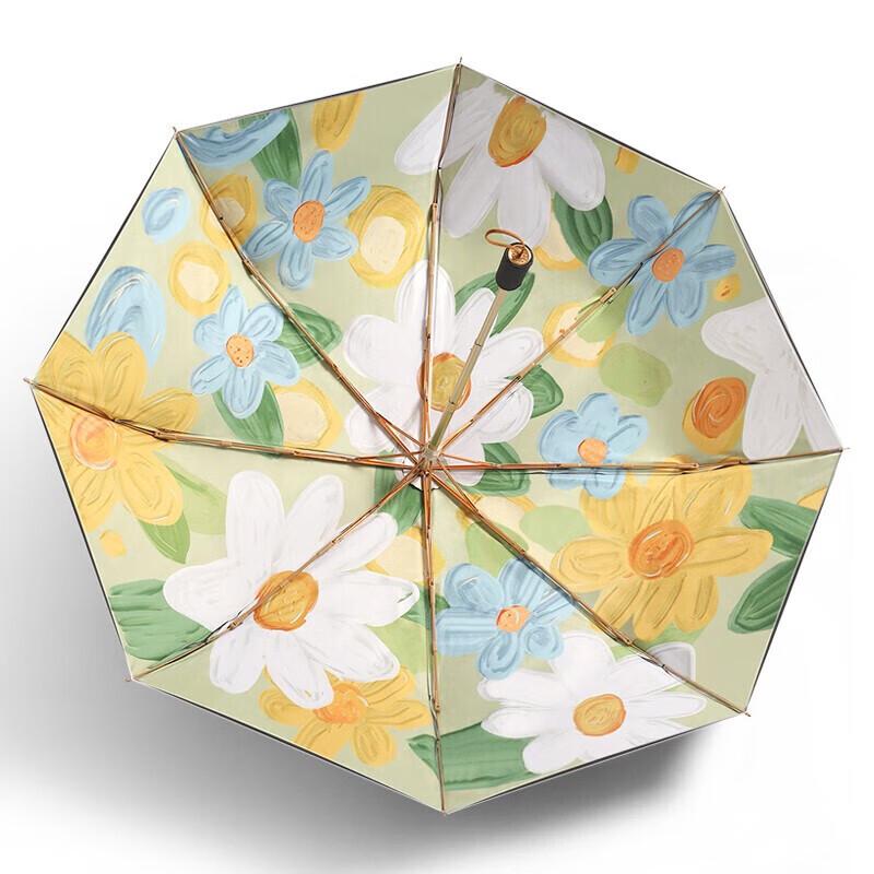 Mido M3111 Three-Fold Titanium Silver Double-Layer Sun/Rain Umbrella Gift Set