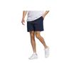 Adidas Solid Color Elastic Waist Three-Quarter Straight Leg Casual Shorts Men shorts Navy-Blue IW6704