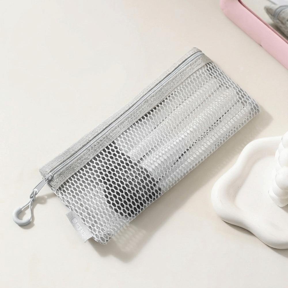 Square Transparent Storage Bag Breathable Mini Zipper Coin Purse Cosmetic Bag Office Organization