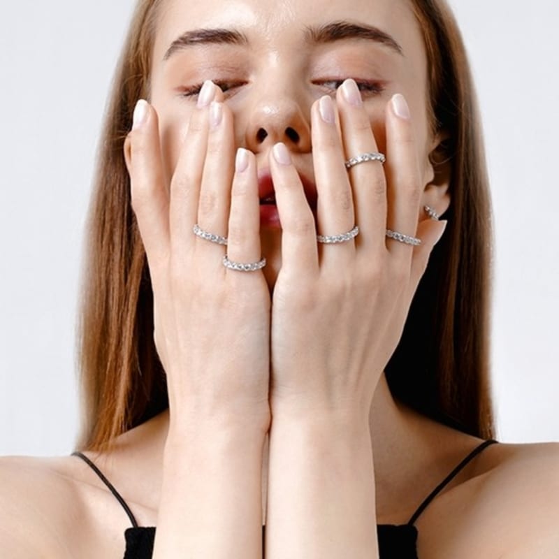 aphrose 3mm eternity ring