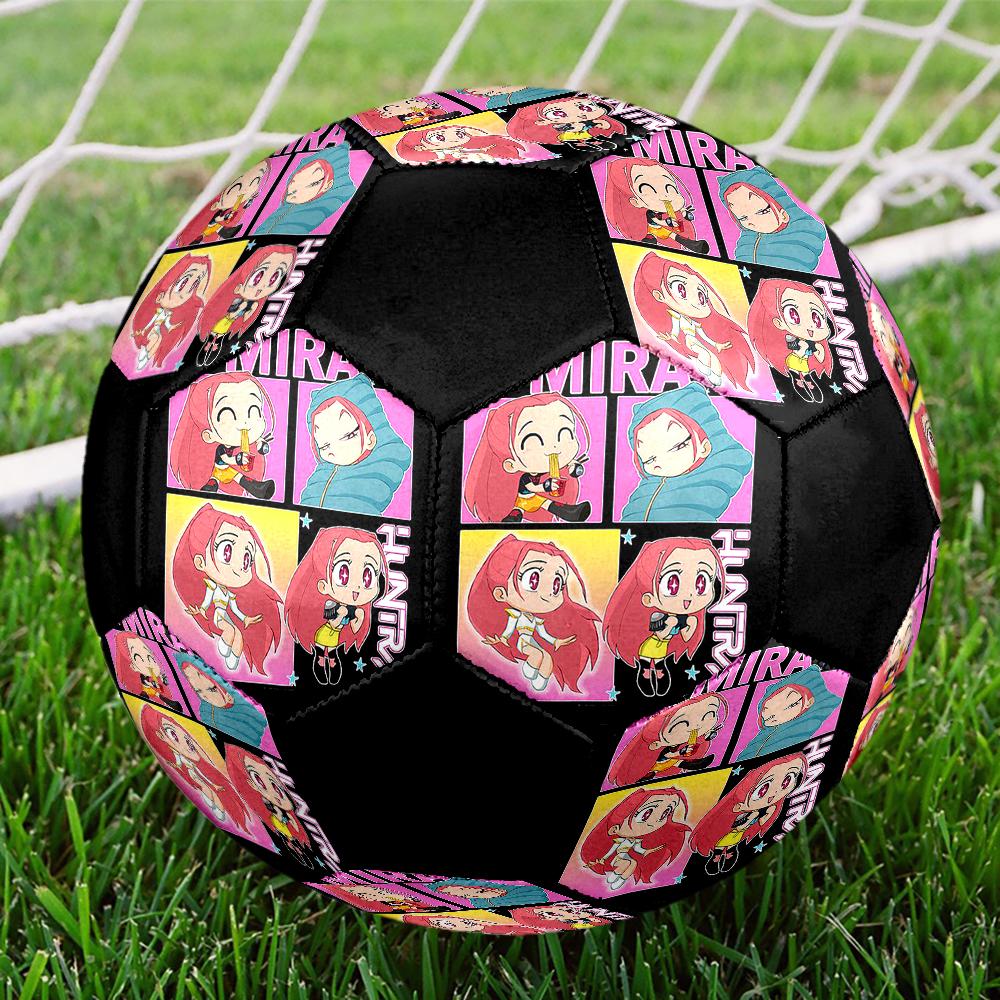 KPop Dämonenjäger Thema Größe 5 Fußball, Geeignet für Spiele drinnen und draußen, ein Geschenk für jeden geeignet.
