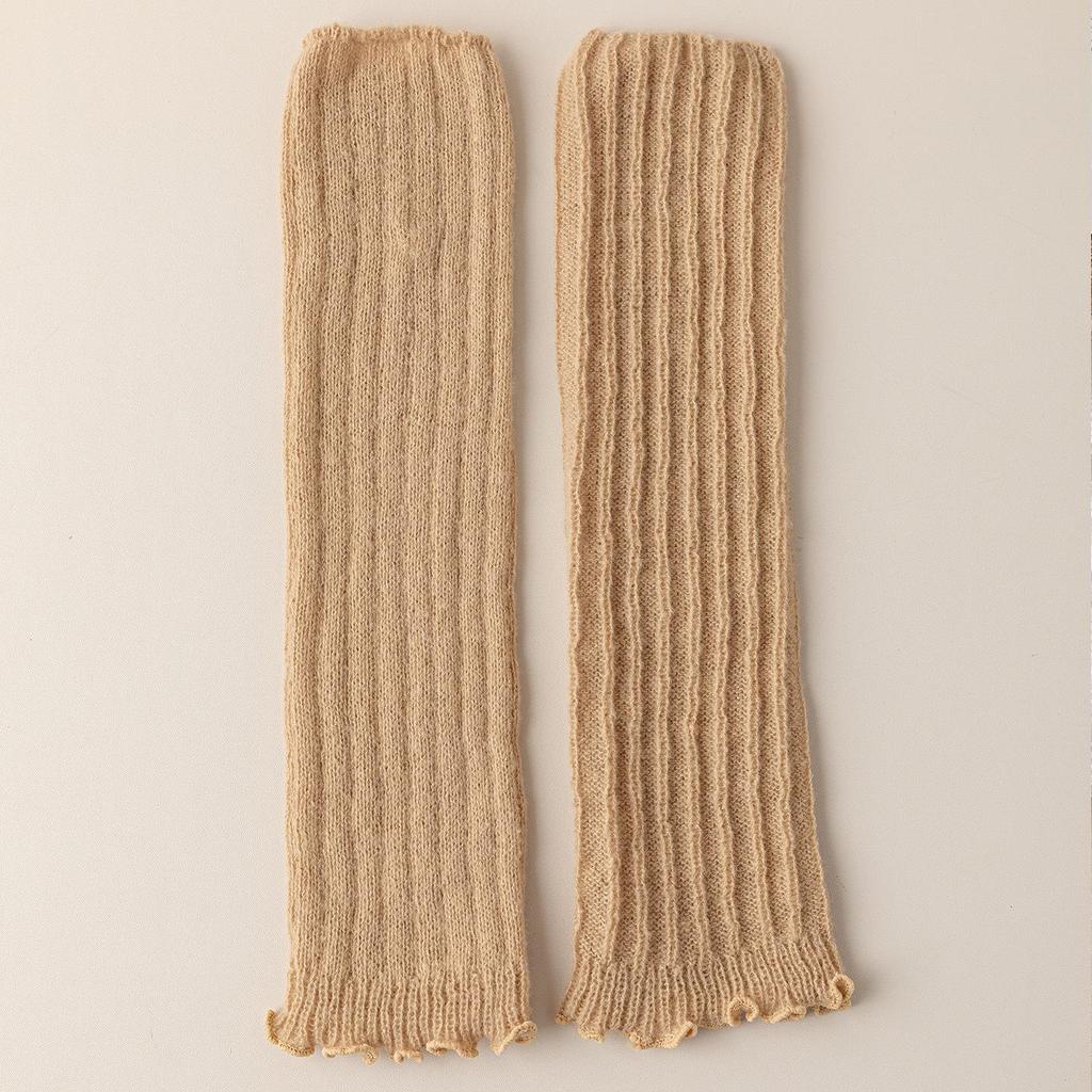 Damen Dunkelgraue Strick-Beinstulpen - Vielseitige Scrunch-Socken für Herbst & Winter