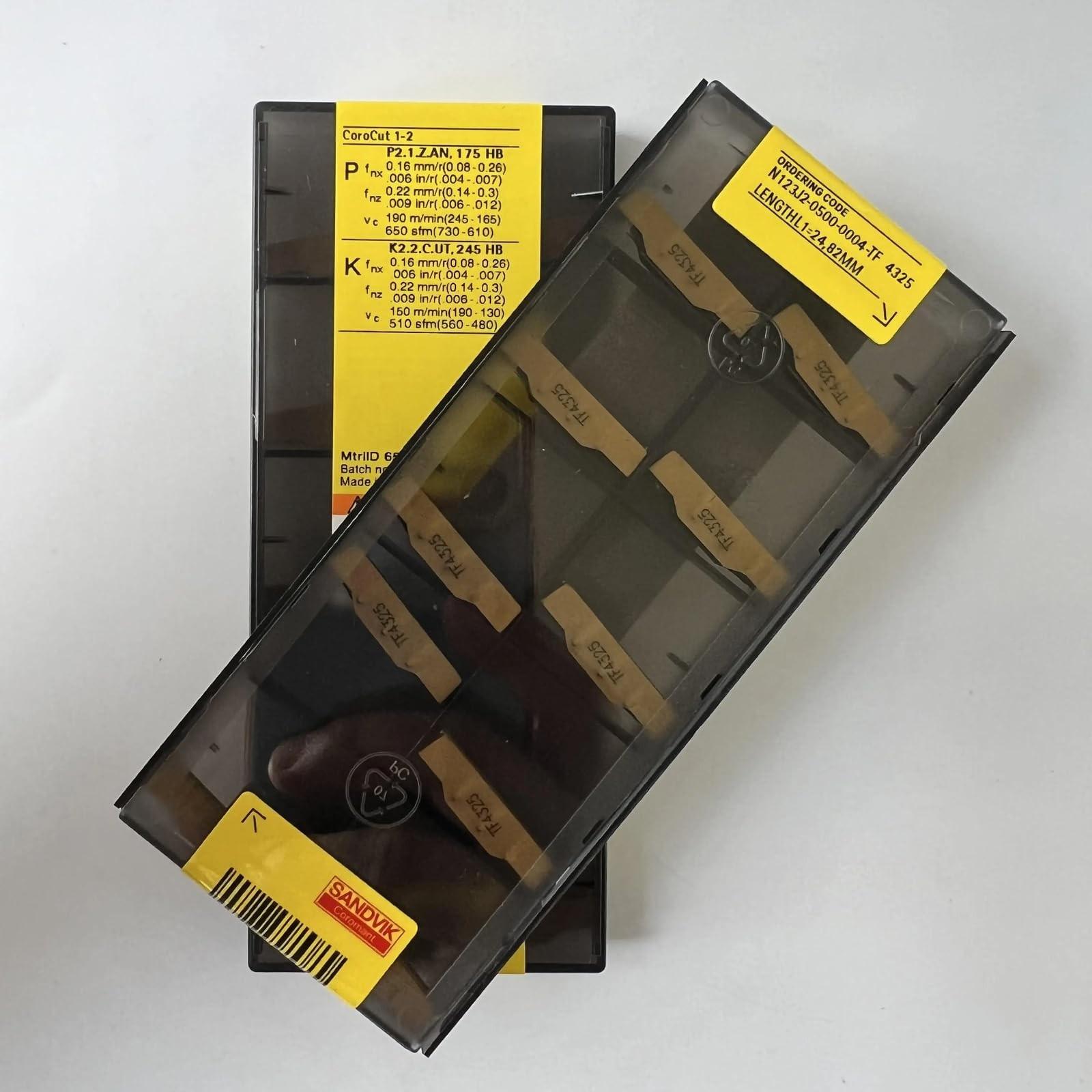 

Original Sandvik / N123J2-0500-0004-TF 4325 / CNC lathe carbide blade 10 PCS