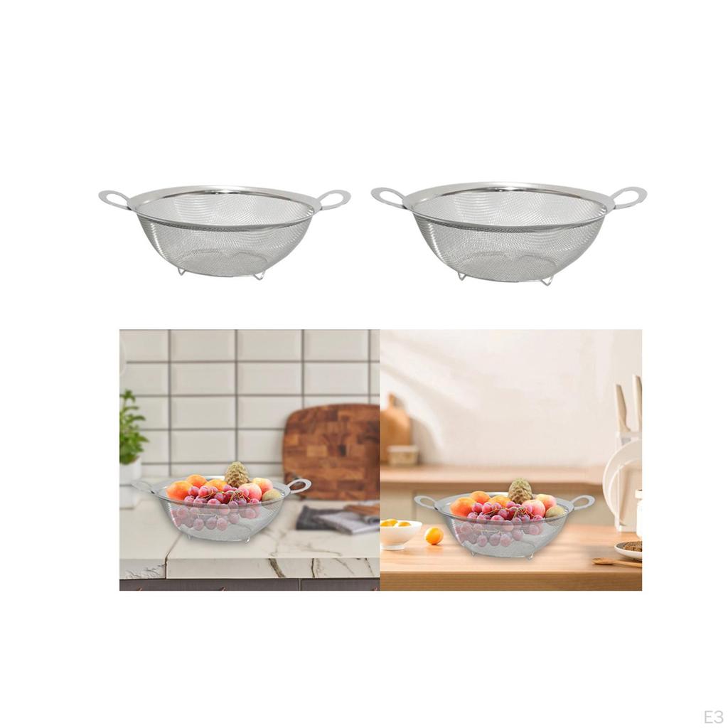Stainless Steel Mesh Colander with Handles