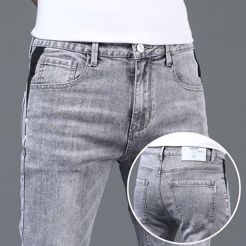 Jeans d'hiver pour hommes 2024 Doublés polaire Épaissis Coupe droite ajustée Amples Extensibles Garde au chaud Décontractés Pantalons longs pour hommes