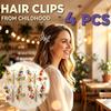 4Pcs Alloy Butterfly Hair Clip Beaded Butterfly Hairpin New Butterfly Hair Barrette  Women Styling