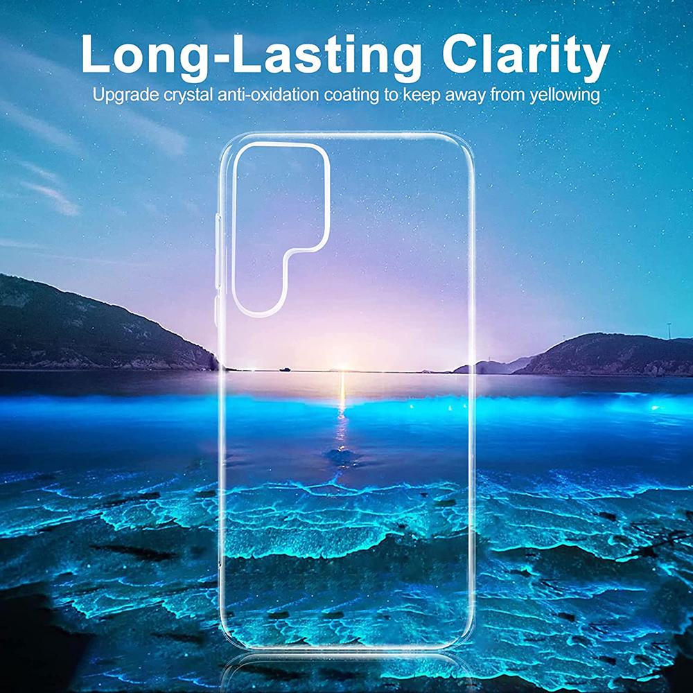 Ultra Thin Clear Silicone Case For Samsung S24 S23 S22 S21 S20 FE S22 S20 Ultra S10 Plus Lite S10E Soft Full Case Slim Coque
