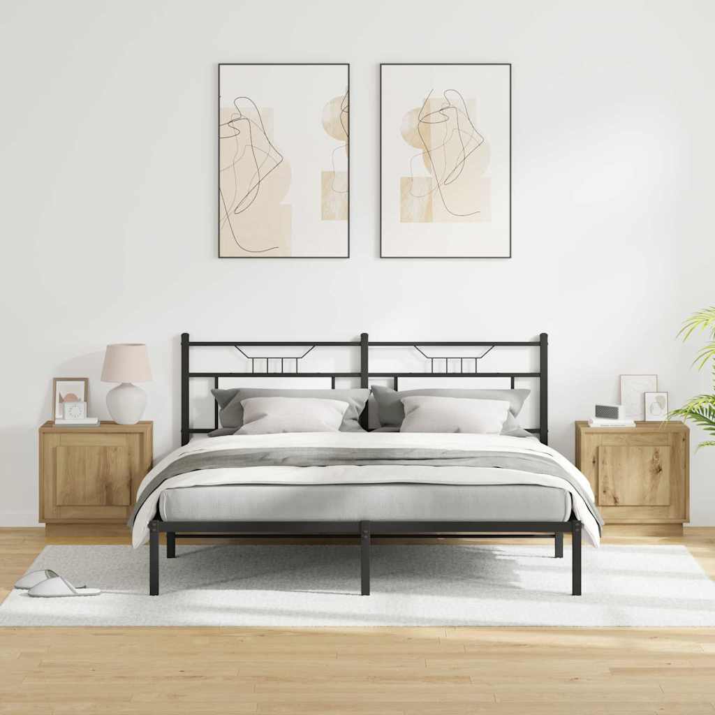 Nightstand Set of 2 Artisan Oak Finish 44 x 34.5 x 45 cm Engineered Wood