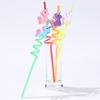 Popular Cartoon Unicorn Animal Art Art Straw Child Birthday Party Drink Decoration Girl