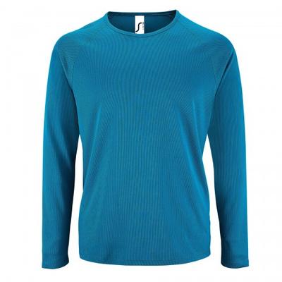 Mens Sporty Long Sleeve Performance T-Shirt