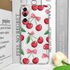 Funny Butterfly Flower Cherry Cute Clear Phone Case for Samsung Galaxy A14 A56 A55 A54 A36 A53 A51 A13 A15 A25 A52 5G Soft Cover