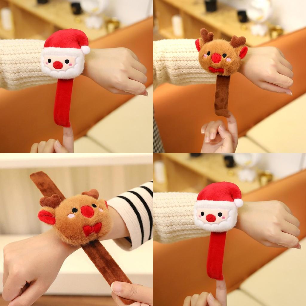 Adorable Christmas Santa Ring Plush Toy With Cute Reindeer Design For Kids Gifts