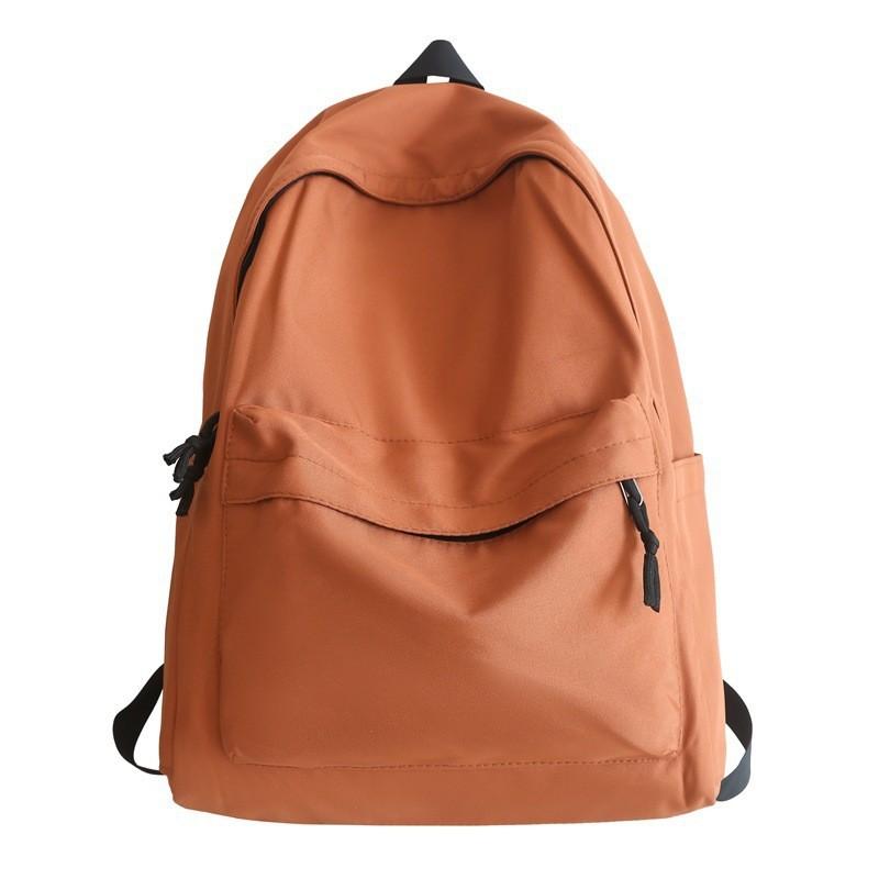 Schoolbag Korean Version of the New Solid Color Backpack, Fashionable, Simple and Large-capacity Backpack for Junior High School Students, Popular