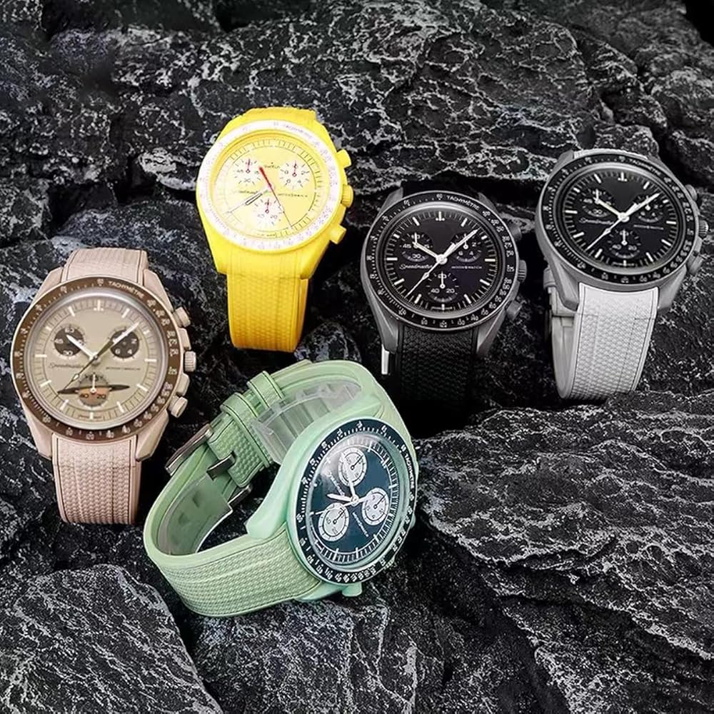 20mm Watch Band for Omega X Swatch MoonSwatch Omega and Swatch Band Rubber Band Omega Speedmaster...