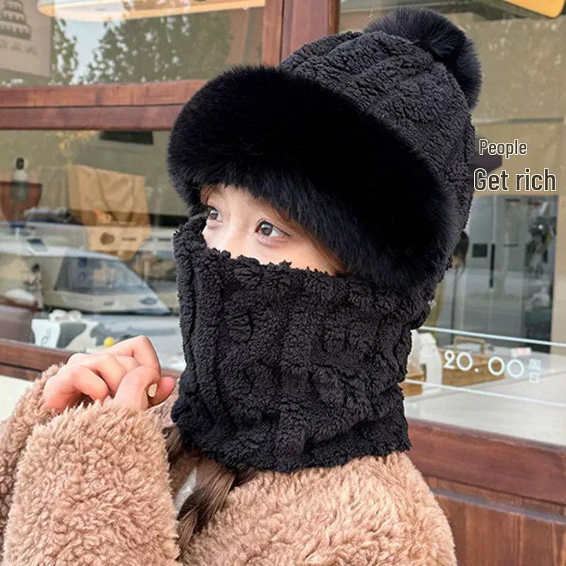 Unisex Windproof Wool Knit Hat with Ear Protection for Winter Cycling