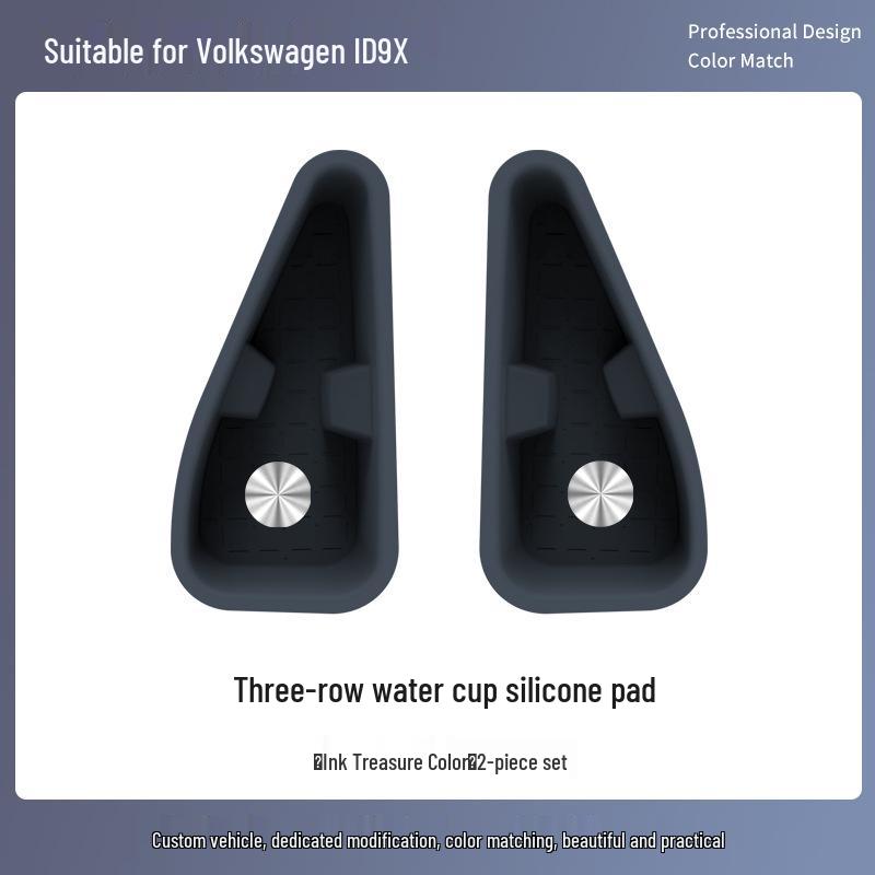 Volkswagen ID.ERA9X Silicone Mat: Three-Tier Cup Holder, Wireless Charging, Waterproof Cover Accessory