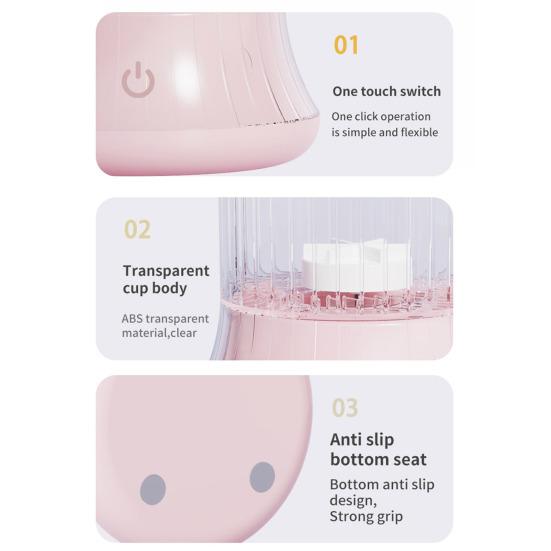 Makeup Brush Cleaner Electric Automatic Spinning Cosmetic Brush Washer Portable Cleaning Machine Makeup Accessory Cleaning Tool