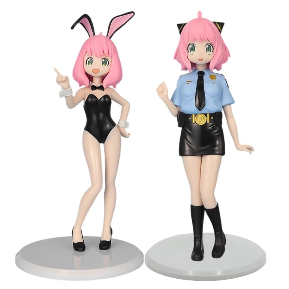 Police Uniform Bunny Girl Ania Handles Spies And Family Comics Anime American Girls Handle PVC Model Animation Accessories
