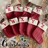 Christmas Stockings Hanging Pendant Christmas Stocks Gift Decoration Alphabet Letter Sock 2026 New Year Decorative Knitting Sock