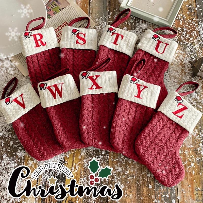 Christmas Decoration 2025 Decorative Letters Christmas Boots Stocking Gift Bag Christmas Tree Hanging Pendant New Year 2025 Deco