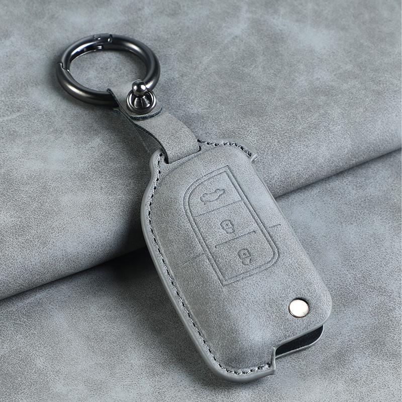 3-Tasten Leder Auto Klappschlüssel Hülle für Changan Alsvin V3 V5 V7 CX20 30 Zhixiang Eulove CS15 CS35 CS75 EV EStar EADO Raeton