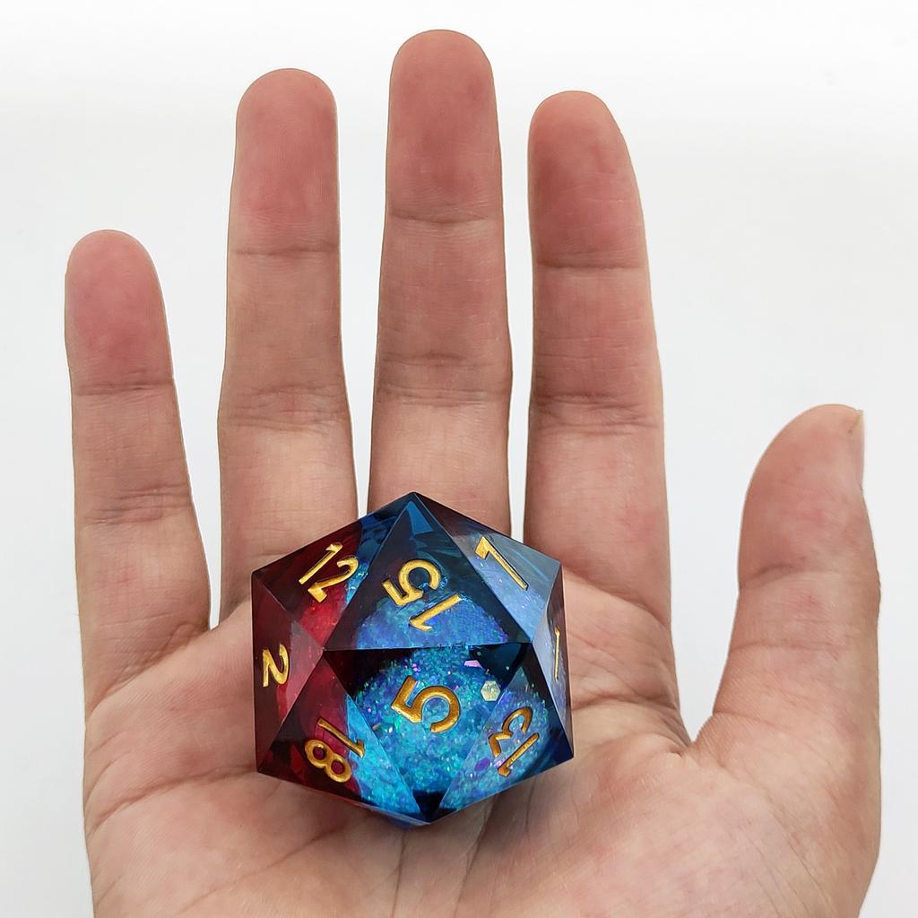 20-Sided Resin Quicksand Dice 35Mm Liquid Core Dnd Dungeons & Dragons Trpg Board Game Dice D20