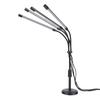 Pflanzenwachstumsleuchten 4 Köpfe Rot Blau Gelb Vollspektrum LED Pflanzenlampe Automatisches Ein/Aus mit Flexiblem Schwanenhals für Zimmerpflanzen