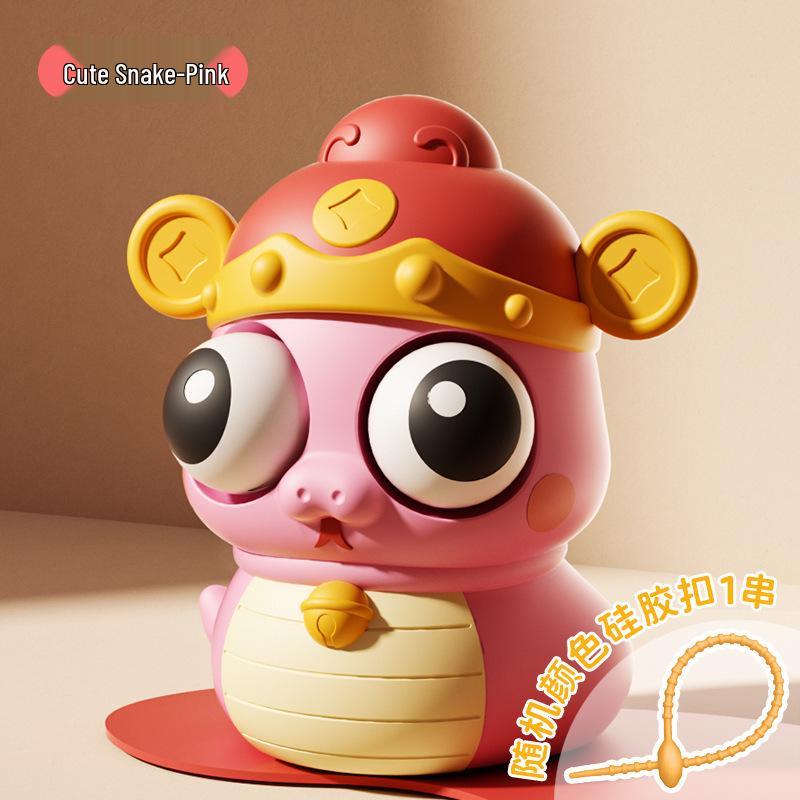Creative Bubble-Blowing Pinchable Decompression Toy Doll for Students and Kids