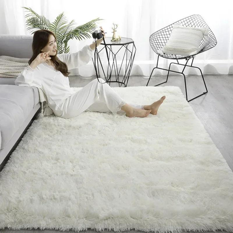Large Plush Shag Rug Fluffy Soft Faux Fur Area Rug Non-Slip Floor Carpet for Living Room Bedroom Home Decor