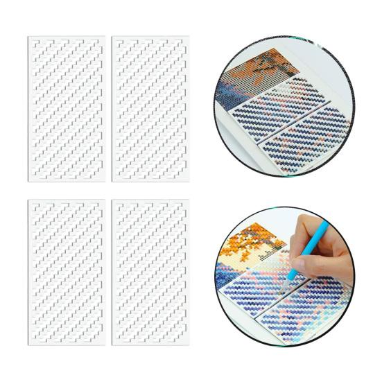 Diamond Art Zigzag Rulers Diamond Craft Grid Rulers Precise Diamond Placement Tool for Square Diamond Art Kits Crafting Accessories