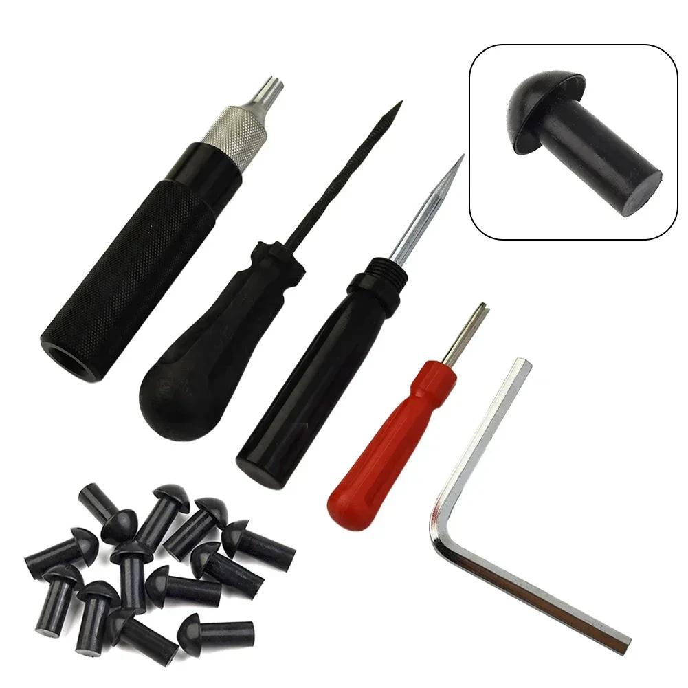 Car Tire Repair Plugger Tool Kit Puncture Mushroom Plug Probe Nozzle Motorcycles Wheel Repairing Tools Set China Mainland