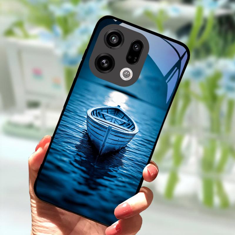 Case For OPPO Find X9 X9Pro X8 Pro X8S X8 Ultra Hard Cover Tempered Glass Protective Shell For OPPO FindX9 FindX8 Phone Bags