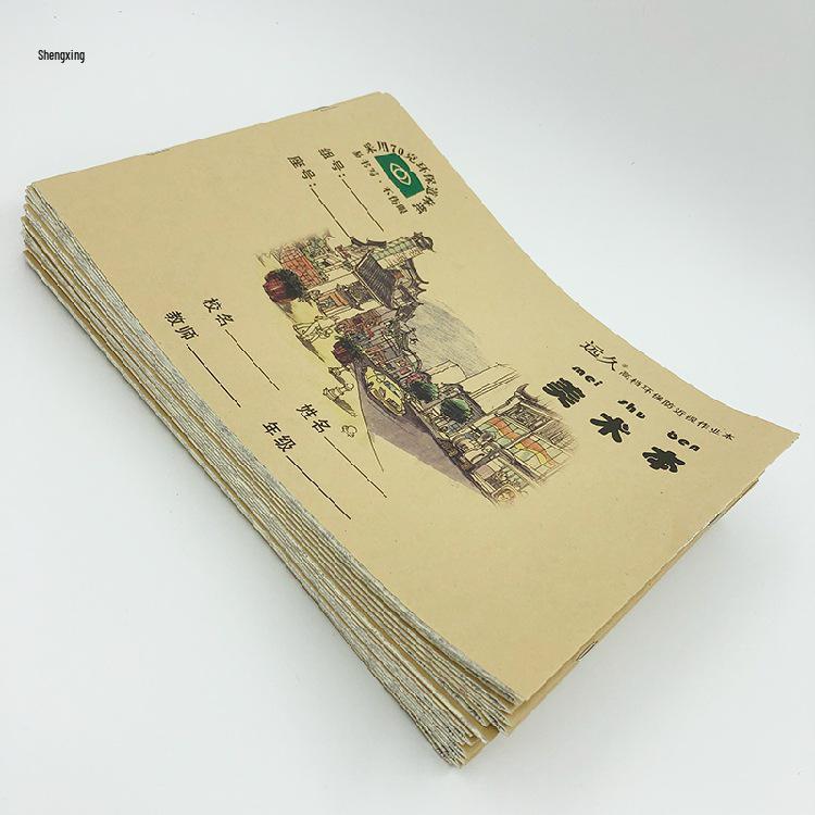 16K Kraft Paper Art Notebooks, Large Size, 20-Pack for Students' Art & Homework