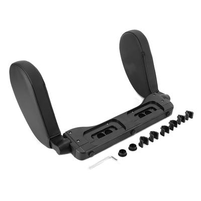 Universal Car Headrest Head Prop Support Pillow Leather Cushion Seat Sleeping Accessory(Black)