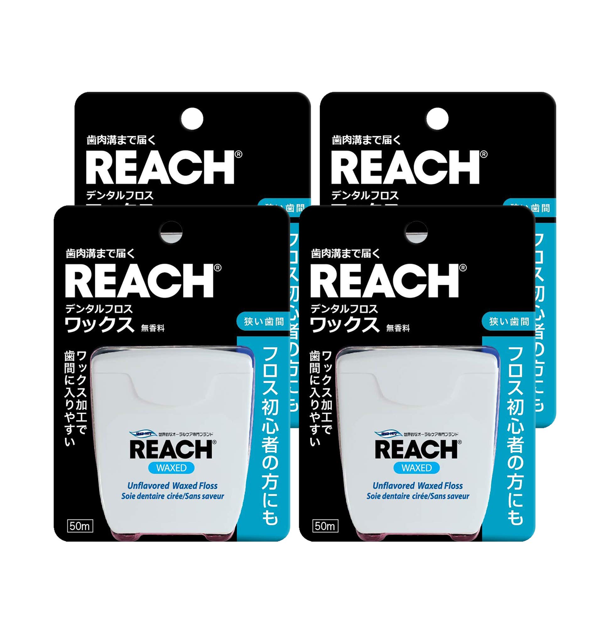 

Набор из 4 восковых зубных нитей Reach