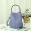 Hand-woven Bucket Bag Genuine Leather Women's Exquisite Fashionable Handbag Single-shoulder Cross-slung Tote