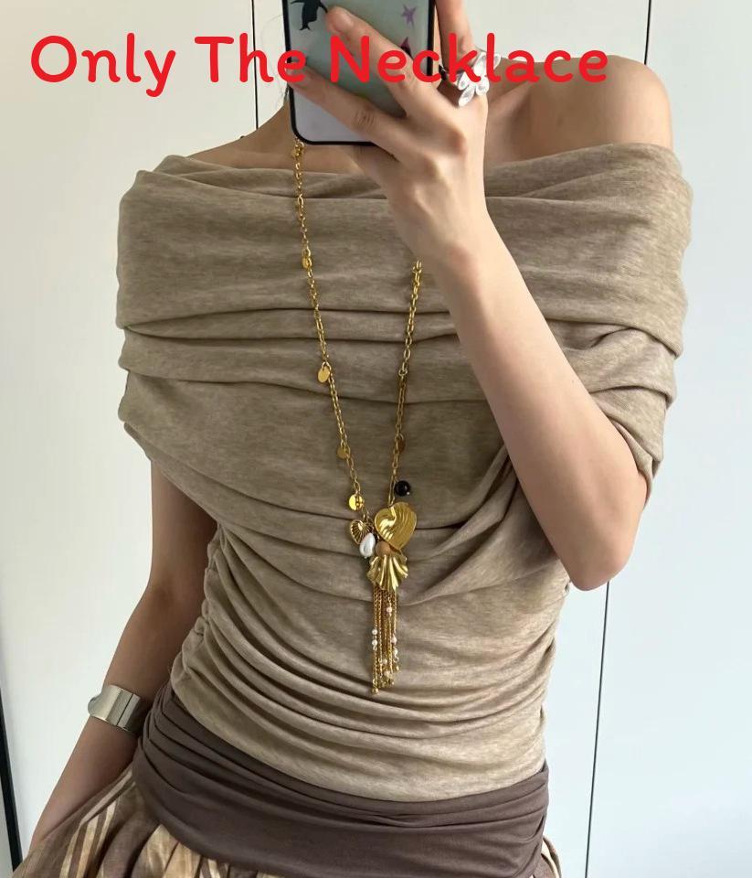 Tiger Eye Stone Multilayer Geometric Necklace With Beaded Chain For Women And Men