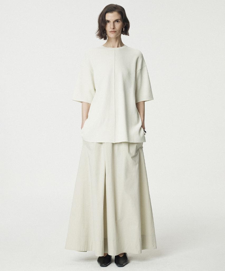 UMARMUNG Poplin Maxi Culotte Pants_Green Tea