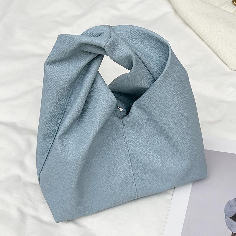 

2026 High-End Pleated Croissant Handbag - Soft PU Shoulder Bag for Women синий