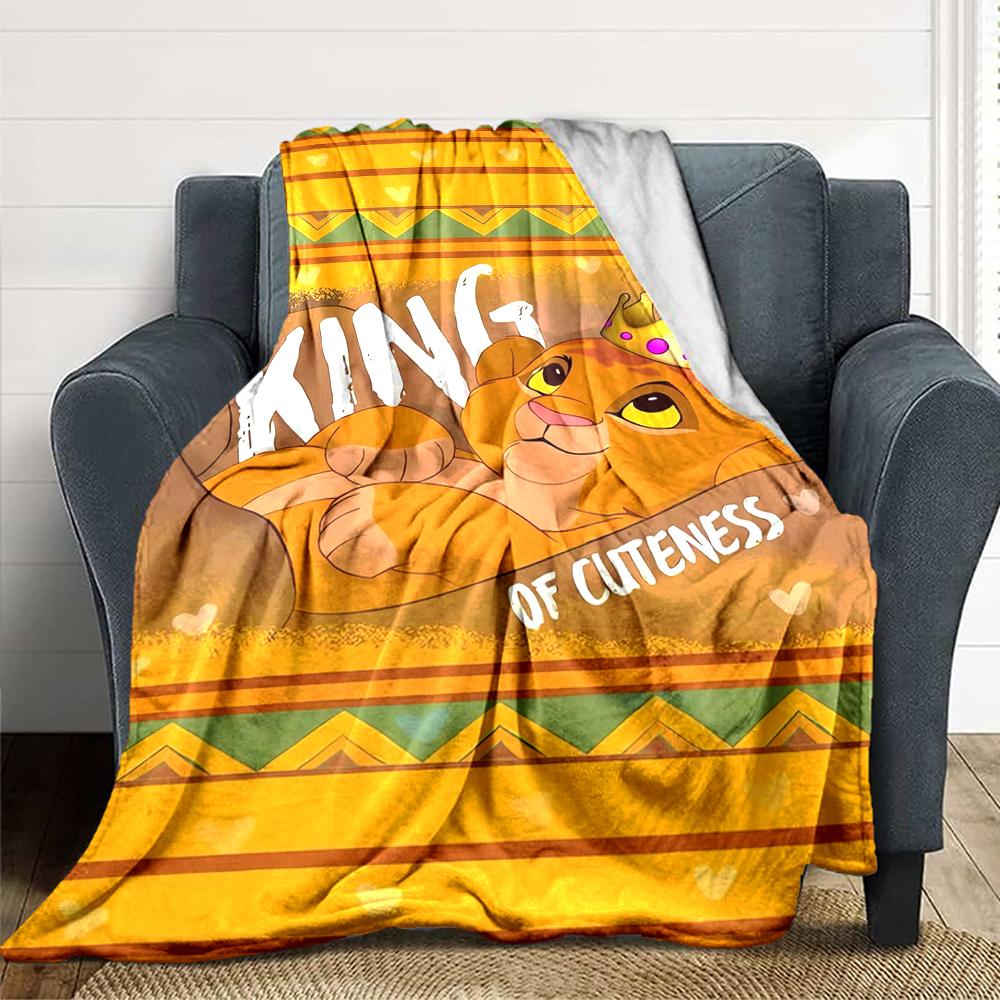 1Pc Lion Celebration Scene Blanket For Couch Bed Plush Cozy Fuzzy Blanket Super Soft Warm Blankets For Fall And Winter 0918267