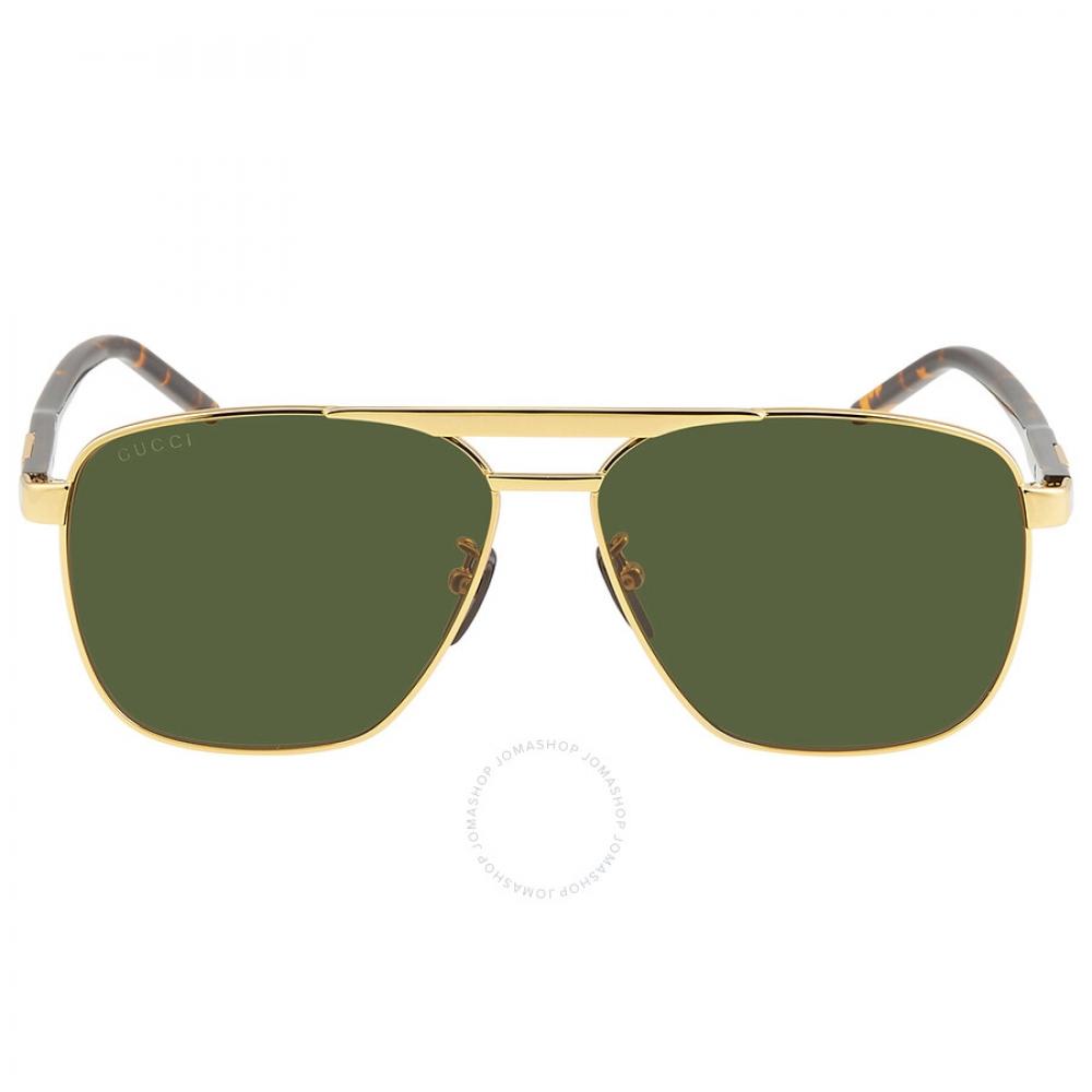 

Gucci Green Navigator Men s Sunglasses GG1164S 004 58