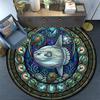 Ocean Life Glass Round Area Rug Under Office Chairs Bedroom Living Room Home Decor