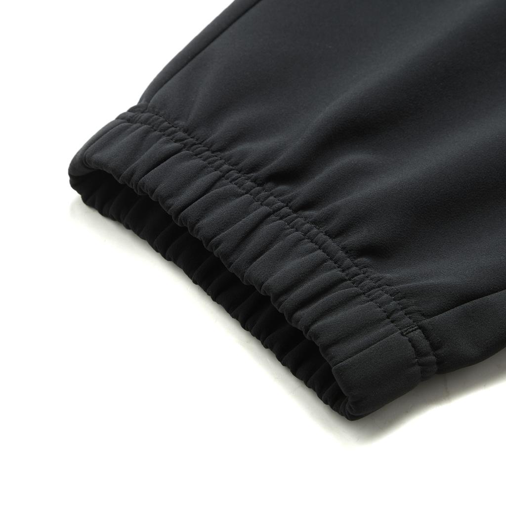 Li-Ning Loose Mid Waist Warm Fleece Lined Drawstring Knitted Sports Pants Women bottoms Black AYKU542-1