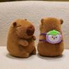 Popular Burger Backpack Kapibara Cute Capybara Plush Toy Doll Cute Children's Doll Gift