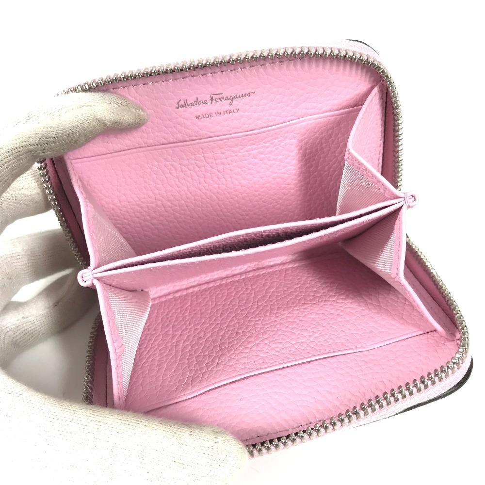 Salvatore Ferragamo Gancini logo Wallet Compact Wallet Zip Around coin purse