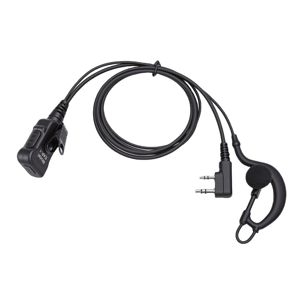 G Shape Earpiece Headset Fit for Kenwood TK 2100 TK 3207 2 Way Radio Earpiece with Push to Talk Key Mic 2 Pin